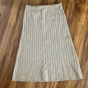 Quince Cashmere Skirt in Light Taupe